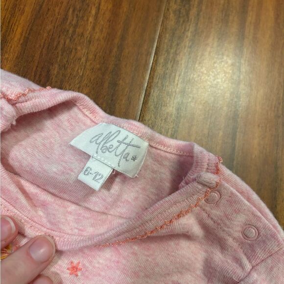 Albetta pink crochet unicorn long sleeve onesie jumpsuit - Picture 4 of 4